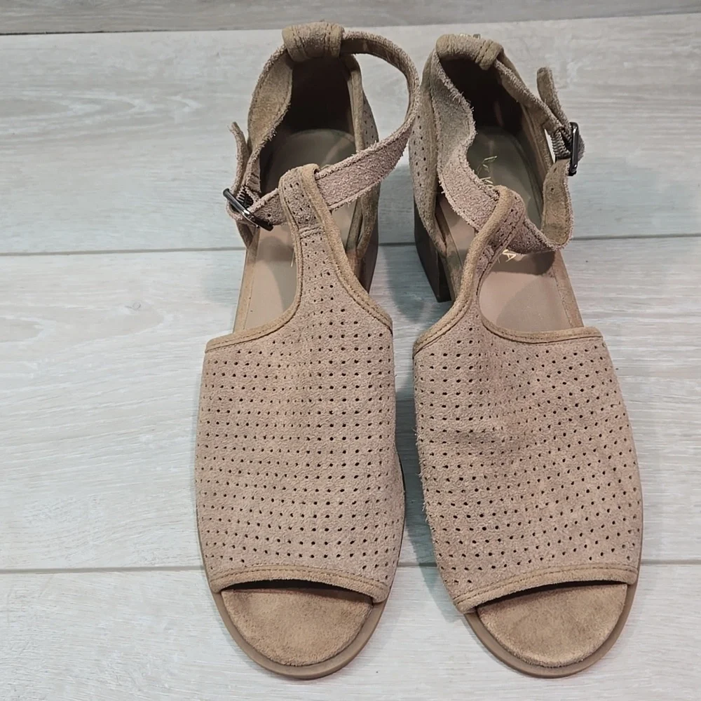 Koolaburra by Ugg Australia Women Ashlyn Leather Open Toe Heels Sandals shoes 9
